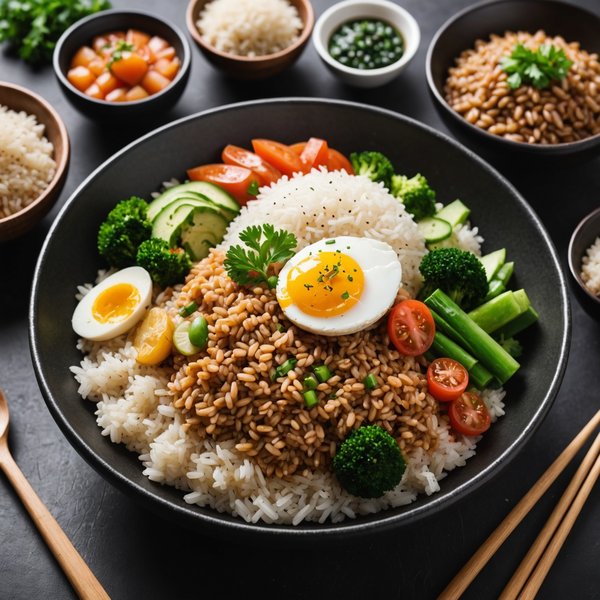 Quelles techniques pour préparer des plats à base de riz complet dans un restaurant de cuisine saine ?